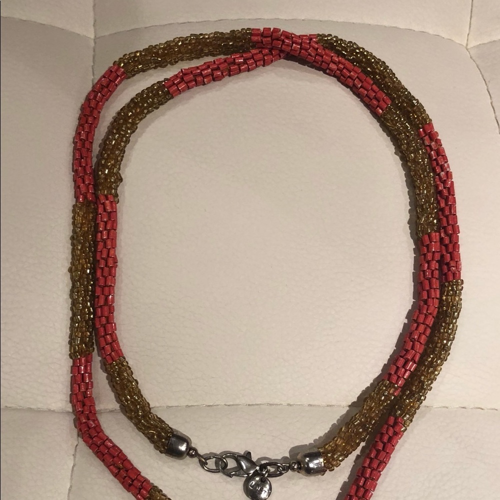 Gold and Coral Necklace